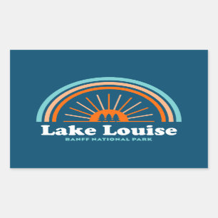 Lake Louise Banff National Park Rainbow Rechteckiger Aufkleber