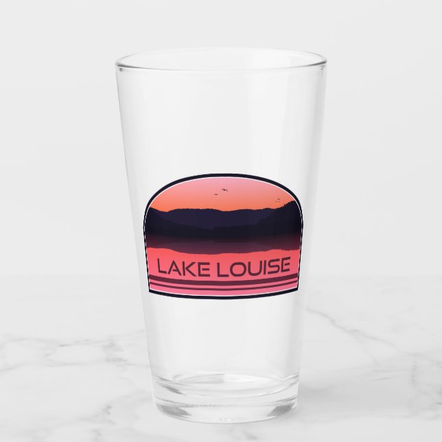 Lake Louise Banff National Park Red Sunrise Glas (Vorderseite)
