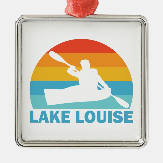 Lake Louise Banff Nationalpark Kayak Ornament Aus Metall (Vorne)