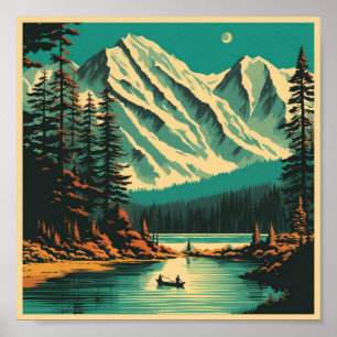 Lake Louise Banff Nationalpark Retro-Reise Poster