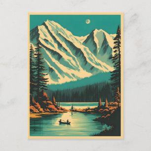 Lake Louise Banff Nationalpark Retro-Reise Postkarte