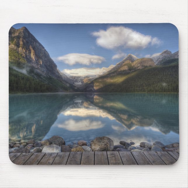 Lake Louise bei Sonnenaufgang, Banff National Park Mousepad (Vorne)