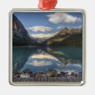 Lake Louise bei Sonnenaufgang, Banff-Nationalpark, Ornament Aus Metall