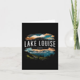 Lake Louise Berge Alberta Wandern Outdoor Vintage Karte