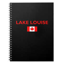Lake Louise Canada Canadian Flag Dark Color Notizblock