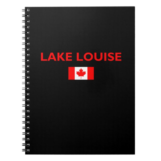 Lake Louise Canada Canadian Flag Dark Color Notizblock (Vorderseite)