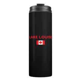 Lake Louise Canada Canadian Flag Dark Color Thermosbecher
