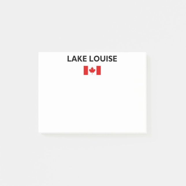 Lake Louise Canada Kanadische Flagge Licht Farbe Post-it Klebezettel (Vorderseite)