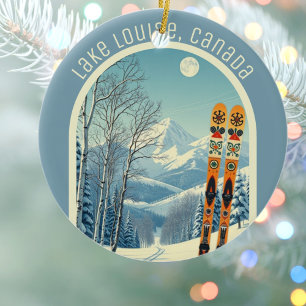 Lake Louise Canada ski souvenir  Keramik Ornament