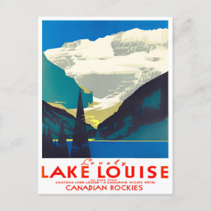 Lake Louise Canada Vintage Reise Postkarte