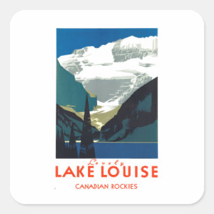 Lake Louise Canadian Rockies Canada Quadratischer Aufkleber
