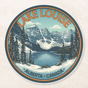 Lake Louise Kanada Reise Geschenk Banff Nationalpa Runder Pappuntersetzer