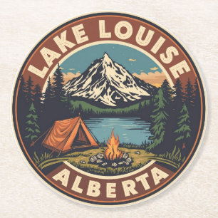 Lake Louise Kanada Reise Geschenk Banff Nationalpa Runder Pappuntersetzer