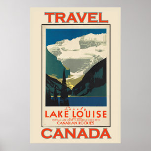 Lake Louise Kanada Vintage Reiseplakat Poster