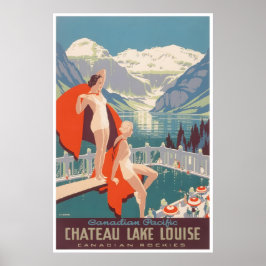Lake Louise Kunst Kanada Reiseplakat Kanadisch Poster