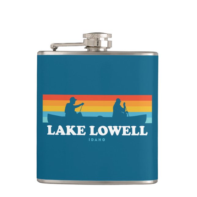 Lake Lowell Idaho Canoe Flachmann (Vorderseite)