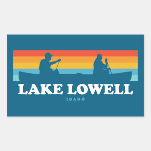 Lake Lowell Idaho Canoe Rechteckiger Aufkleber