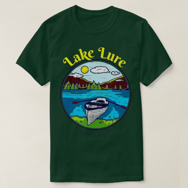 Lake Lure Bekleidung North Carolina Retro Bootfahr T-Shirt (Design vorne)
