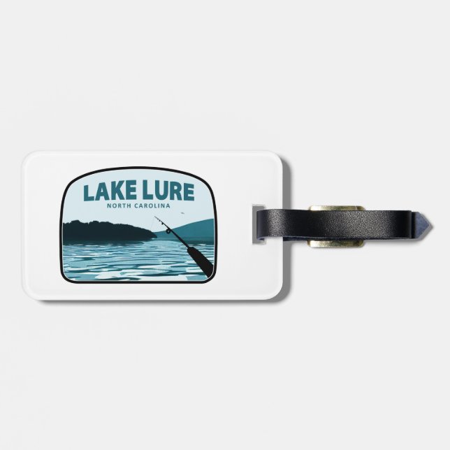 Lake Lure North Carolina Fangrasse Gepäckanhänger (Rückseite horizontal)