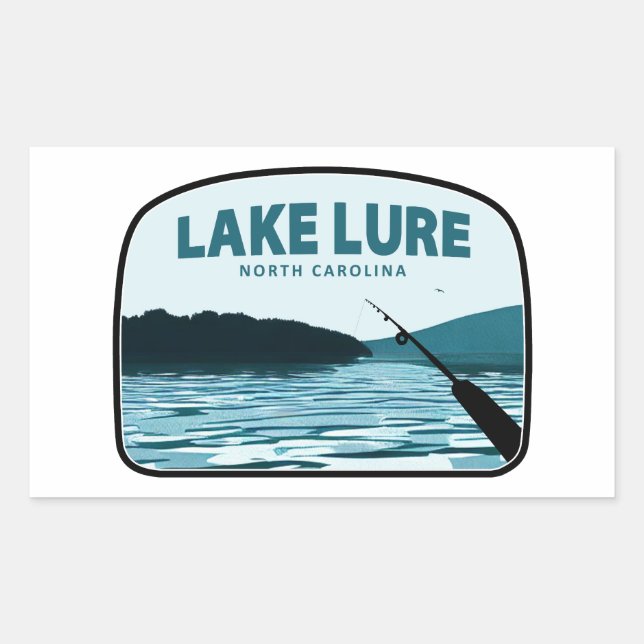 Lake Lure North Carolina Fangrasse Rechteckiger Aufkleber (Vorderseite)