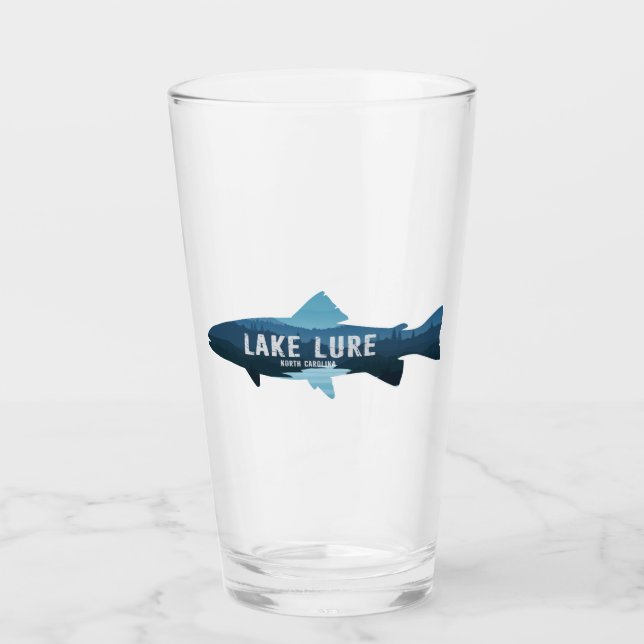 Lake Lure North Carolina Fisch Glas (Vorderseite)