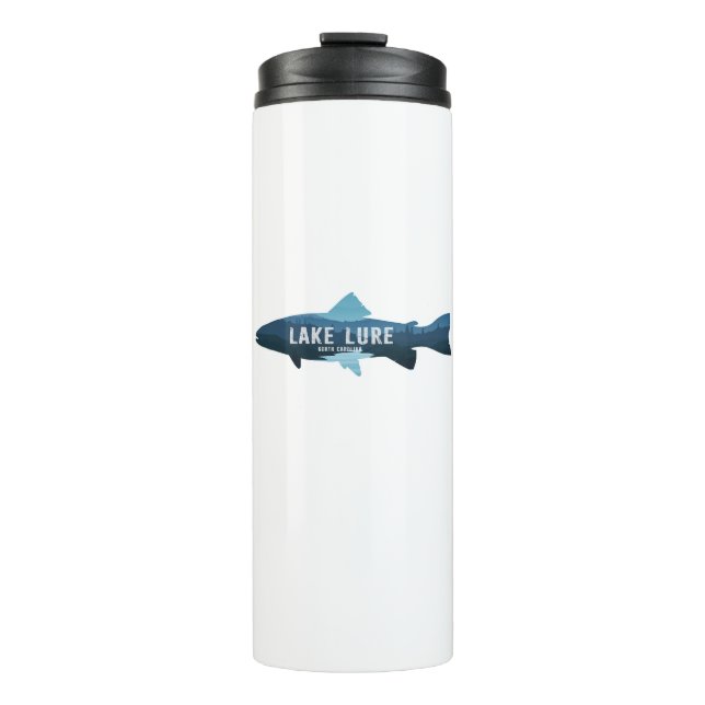 Lake Lure North Carolina Fisch Thermosbecher (Vorderseite)