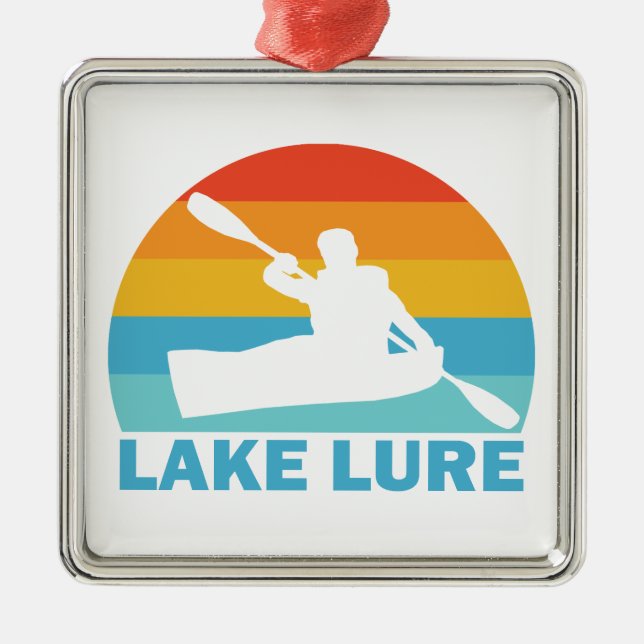 Lake Lure North Carolina Kayak Ornament Aus Metall (Vorne)