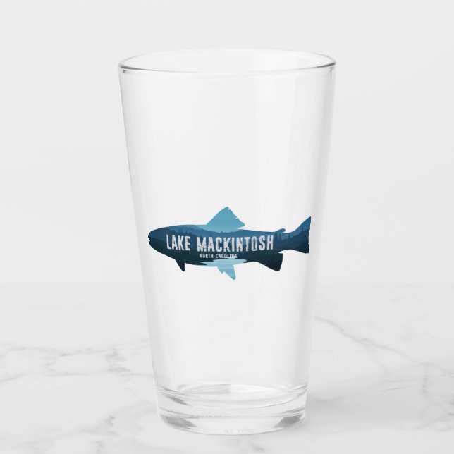 Lake Mackintosh North Carolina Fisch Glas (Vorderseite)