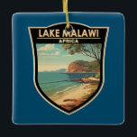 Lake Malawi Africa Travel Art Vintag Keramikornament<br><div class="desc">Malawi See Vektorgrafik Design. Der Malawi-See,  auch bekannt als Nyasa-See in Tansania und der Lago Niassa in Mosambik,  ist ein afrikanischer Großer See.</div>