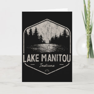 Lake Manitou Indiana im Freien Vintage Karte