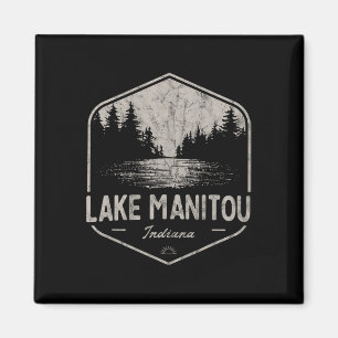 Lake Manitou Indiana Outdoors Vintage Magnet