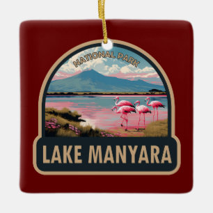 Lake Manyara Nationalpark Tansania Vintag Reisen Keramikornament