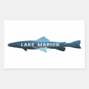Lake Marion South Carolina Fisch Rechteckiger Aufkleber