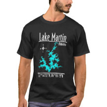 Lake Martin Alabama Nautical-Koordinaten-Shirt