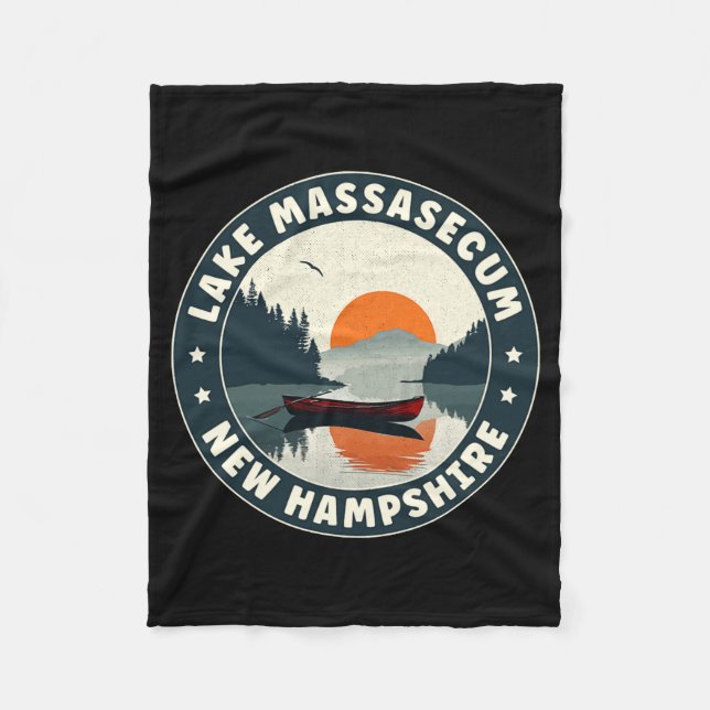 Lake Mase New Hampshire Sunset T Shirt  Fleecedecke (Vorderseite)