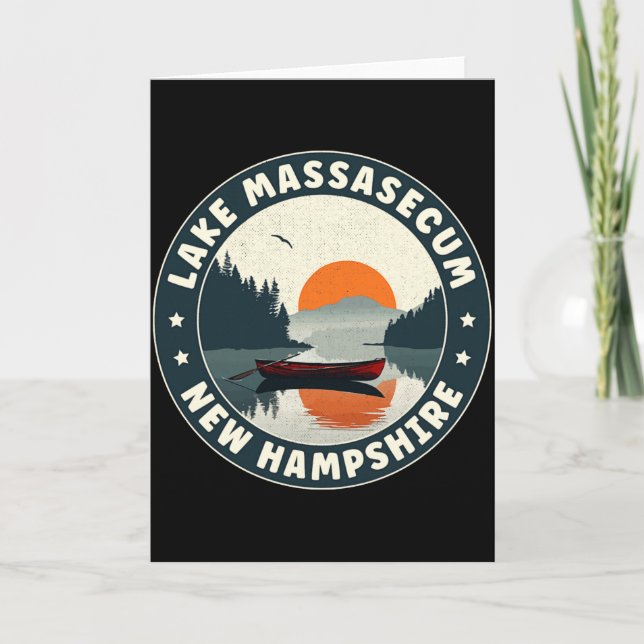 Lake Mase New Hampshire Sunset T Shirt  Karte (Vorderseite)