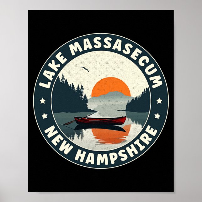 Lake Mase New Hampshire Sunset T Shirt  Poster (Vorne)