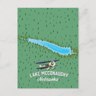 Lake McConaughy Nebraska Reiseplakat Postkarte