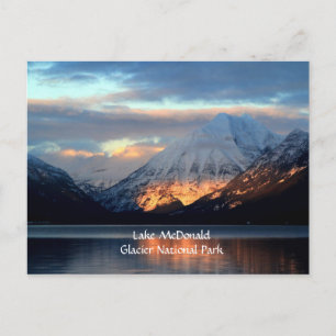 Lake McDonald, Glacier National Park, mit einem Gü Postkarte