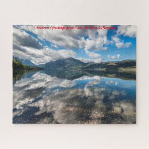 Lake McDonald Glacier Park .Weihnachtsgrüße Puzzle