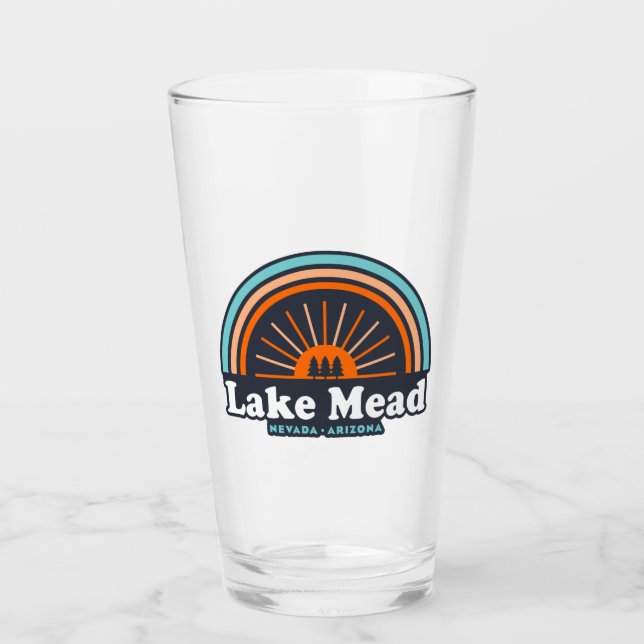 Lake Mead Nevada Arizona Rainbow Glas (Vorderseite)