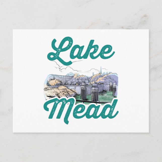 Lake Mead Souvenir Hoover Dam Postkarte (Vorderseite)