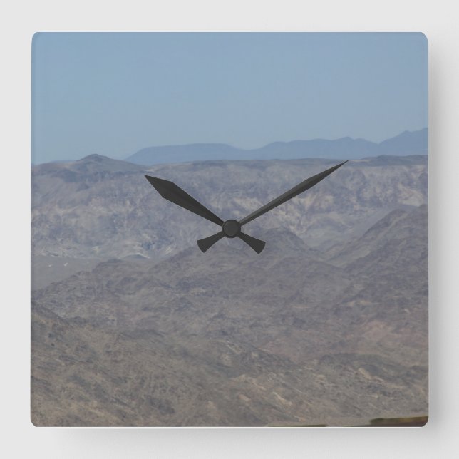 Lake Meade Clock Quadratische Wanduhr (Vorderseite)