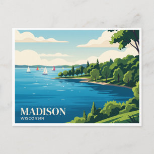 Lake Mendota Madison Wisconsin Postkarte