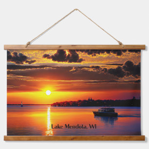 Lake Mendota, WI, Wandteppich Mit Holzrahmen