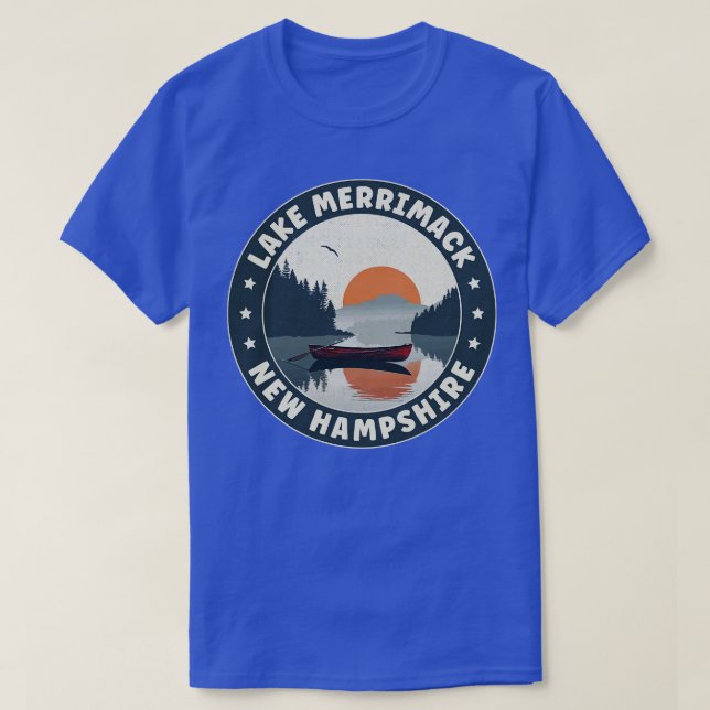 Lake Merrimack New Hampshire Sunset T-Shirt (Design vorne)