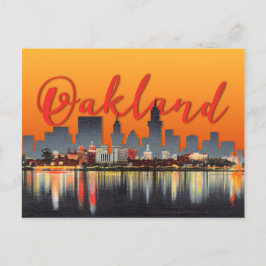 Lake Merritt, Oakland, Kalifornien Sonnenuntergang Postkarte