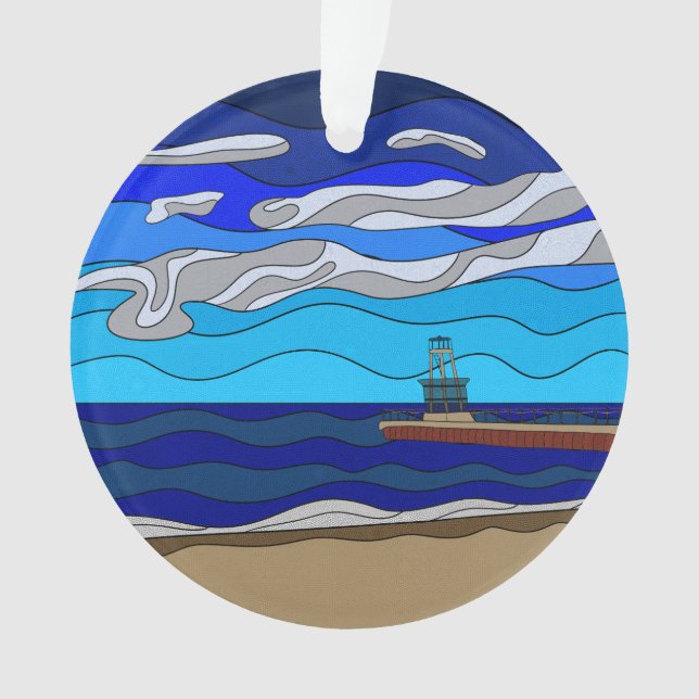 Lake Michigan - Akrylorische Ornamente (Vorderseite)