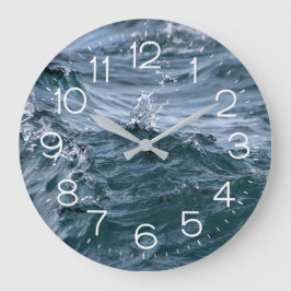 Lake Michigan Blue Water Große Wanduhr