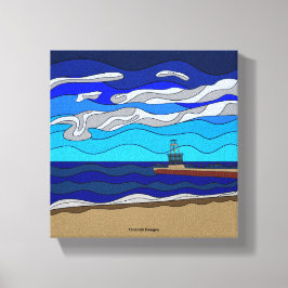 Lake Michigan - Canvas Print (8"x8") Leinwanddruck